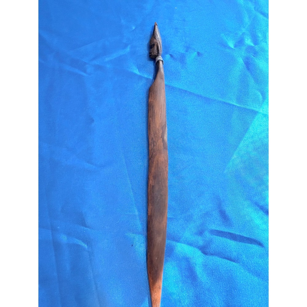 Vintage Hand Carved African Tribal Wood Letter Opener‎ Pair Set of 2 - Picture 13 of 16
